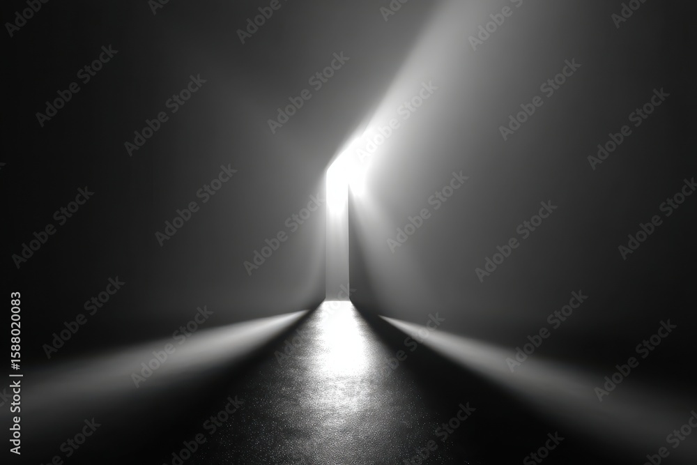 Poster abstract digital gradient of light and shadow on reflective surface