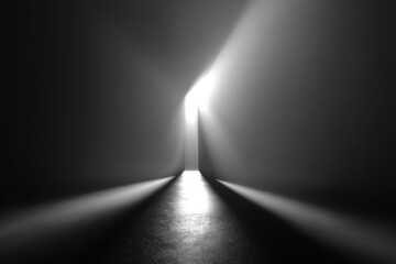 Obraz premium Abstract Digital Gradient of Light and Shadow on Reflective Surface