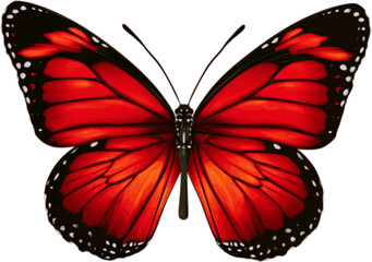 Red butterfly vector illustration