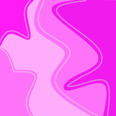 Abstract flowing waves in vibrant pink and purple tones, soft smooth curves overlapping in organic patterns, fluid motion, digital art style, high contrast and glossy texture.