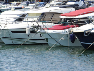 Boats in the tourist port of Constanta, Romania