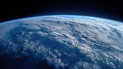 Planet Earth During the Great Flood - Cinematic Space View with Endless Ocean