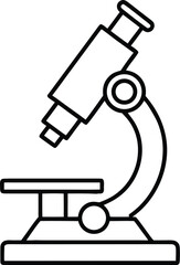 microscope icon, microscope line art - simple line art of microscope
