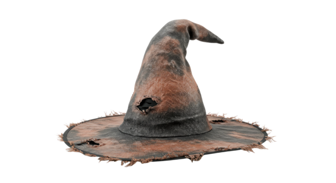 Torn Witchs Hat Halloween Costume Accessory.