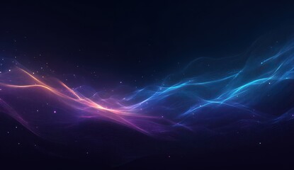 Fototapeta premium Abstract digital waves of vibrant, glowing colors against a dark background