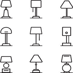 Smart Bedside Lamp Icon Design