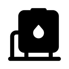Water Tank Simple Glyph Icon. Single icon, glyph vector icon