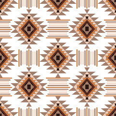 Brown ethnic boho seamless pattern. Tribal pattern. Folk motif. Ideas for wallpaper, textiles, tiles, pottery, and Native ethnic patterns. Geometric ethnic pattern.