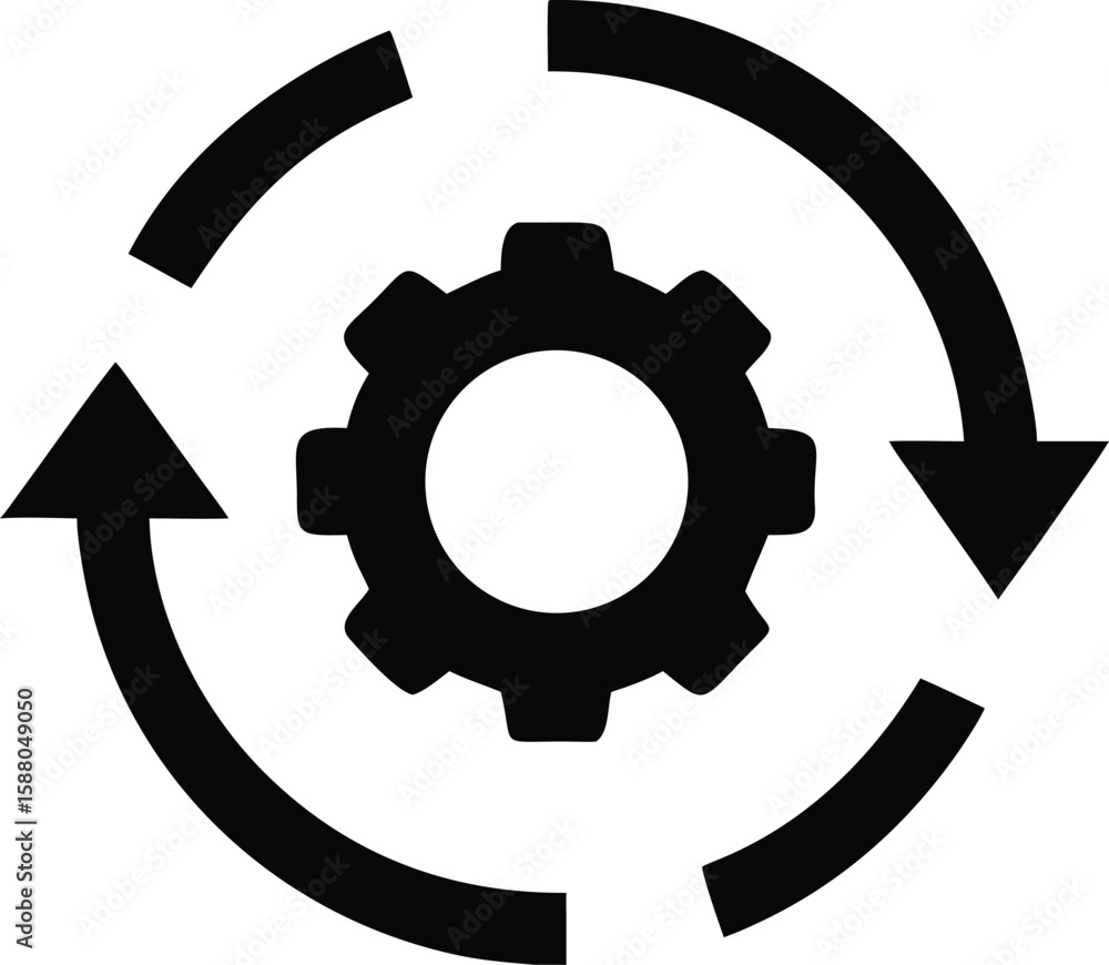 Poster abstract continuous loop symbol representing infinity or connection isolated on transparent backgrou