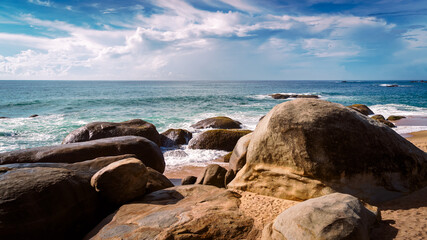 rocky coast of the sea