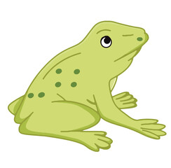 Cute cartoon hand drawn vector frog clipart.