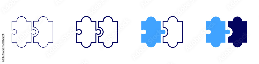 Poster crm solution icon in 4 different styles. thin line, line, bold line, duotone. duotone style. editabl