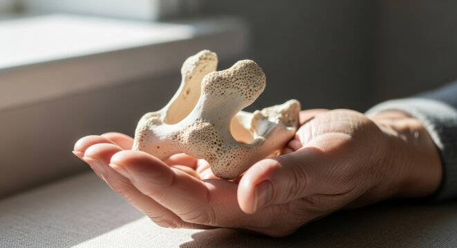 Osteoporosis Day visual concept featuring osteoporotic bones. This concept can be used for healthcare, bone density loss, aging awareness, anatomy education, wellness campaigns, and prevention visuals