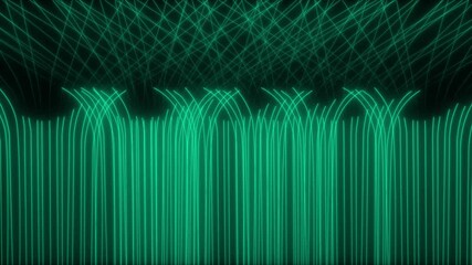 Abstract glowing neon lines waving copy space. neon line abstract motion background - Powered by Adobe