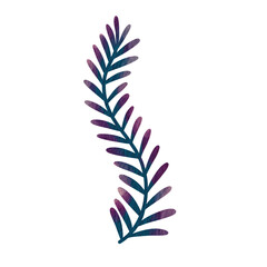 Green bush watercolor illustration for decoration on garden and nature landscape.