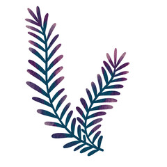Green bush watercolor illustration for decoration on garden and nature landscape.