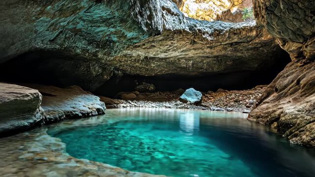 Discovering the hidden beauty of Wadi Bani Khalid in Northern Oman with crystal clear pools, Wadi Bani Khalid in Northern Governorate, Oman