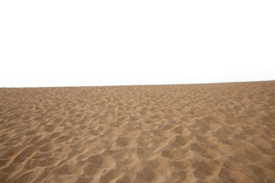 sand dune isolated on white background with copy space for your text