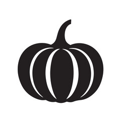 Vector illustration of a large pumpkin sketch in a simple and artistic hand drawn line style isolated on a white background