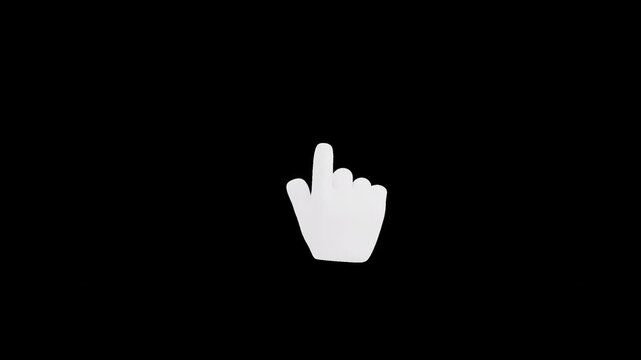3D Animation of Click Button Cursor | Alpha Channel