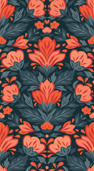 Vector seamless pattern with decorative flowers. Texture with stylized flower arrangement. Summer bloom. Floral background for wallpaper and wrapping paper