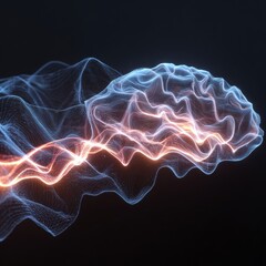 Obraz premium Abstract illustration of neural network concept with vibrant colors