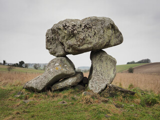 The Devils Den, a dolmen burial chamber, Fyfield, Wiltshire