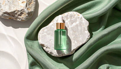 Green Natural Silk Classic Cosmetic Mockup image