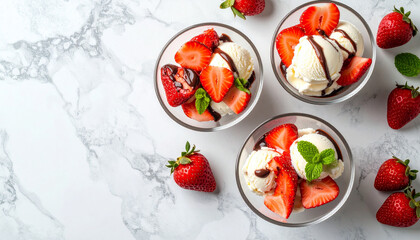 Strawberry Ice Cream Dessert image