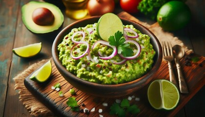 Guacamole – Mashed avocado mixed with lime onion and cilantro