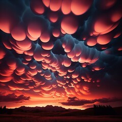 Mammatus Sky Awe The dramatic pouch like cloud formations of mam