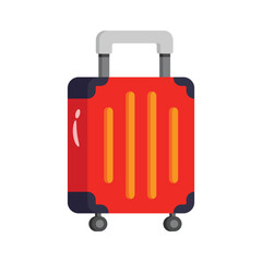 A captivating 2d icon of rolling luggage bag