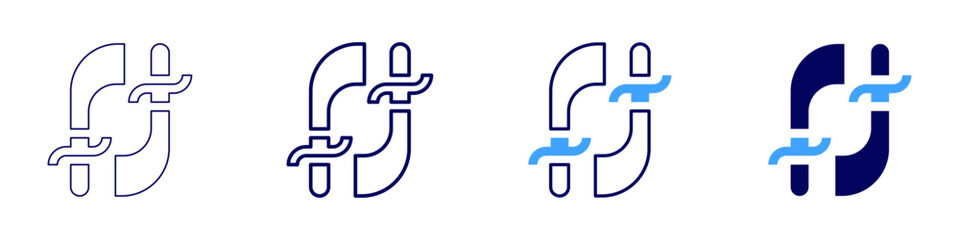 Sword tier icon in 4 different styles. Thin Line, Line, Bold Line, Duotone. Duotone style. Editable stroke