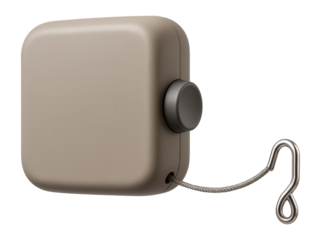 A retractable clothesline with an automatic rewind mechanism, suited for a compact utility room.