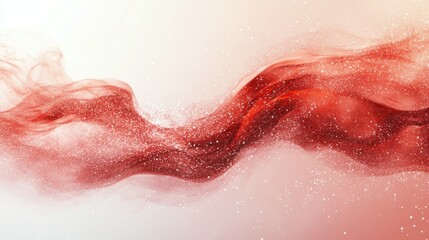 Fototapeta premium Abstract flowing red fabric with light effects.