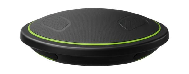 Curved plastic balance trainer with non-slip surface for home workouts