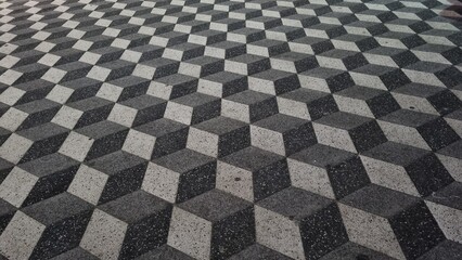 black and white tiles