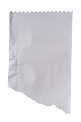 Blank Receipt Paper with Uneven Torn Edge Background