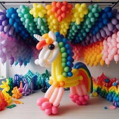 Balloon Animal Sculpture Workshop &ndash; Half folded balloons in ra
