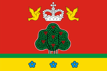 Flag of Bezhetsky district, Tver Region, Russia, Flag background, EPS10. Vector illustration