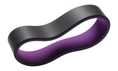 Wide resistance band in purple for rehabilitation and physiotherapy