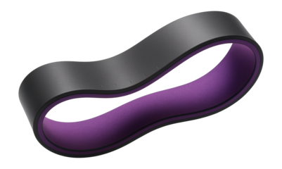 Wide resistance band in purple for rehabilitation and physiotherapy