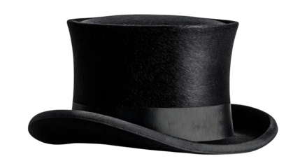 Black Top Hat, isolated on transparent background