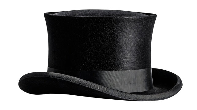 Black Top Hat, isolated on transparent background