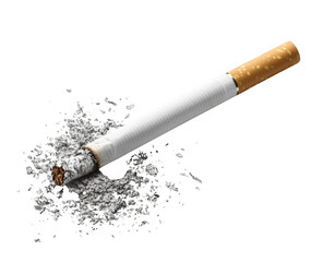 cigarette on white background