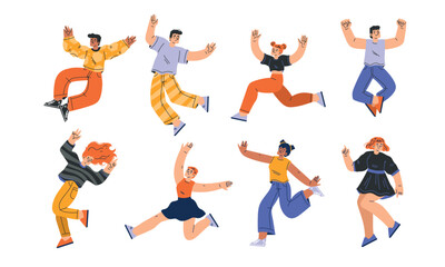 A vibrant group joyfully dances together to celebrate at an energetic and exciting event