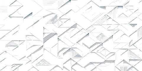 Abstract geometric seamless pattern design for architectural blueprint vector illustration wallpaper