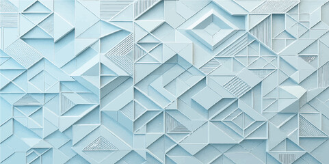 Abstract blue geometric pattern with seamless 3D cube shapes, ideal for modern business wallpaper design