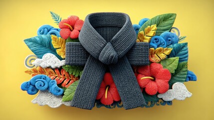 Artistic fashion display studio sculpture creative environment close-up textile concept