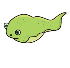 Cute cartoon hand drawn vector tadpole clipart.